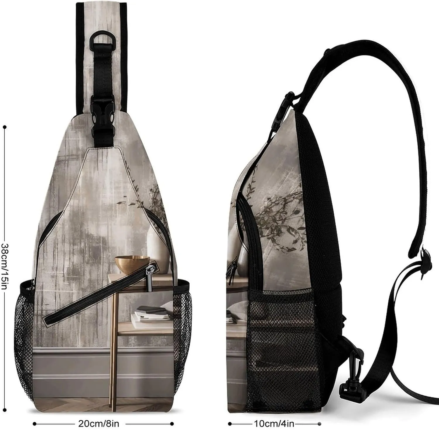 Crossbody Bag for Women Men Chest Bag Floating in The Sling Bag Crossbody Shoulder Bag Sling Backpack