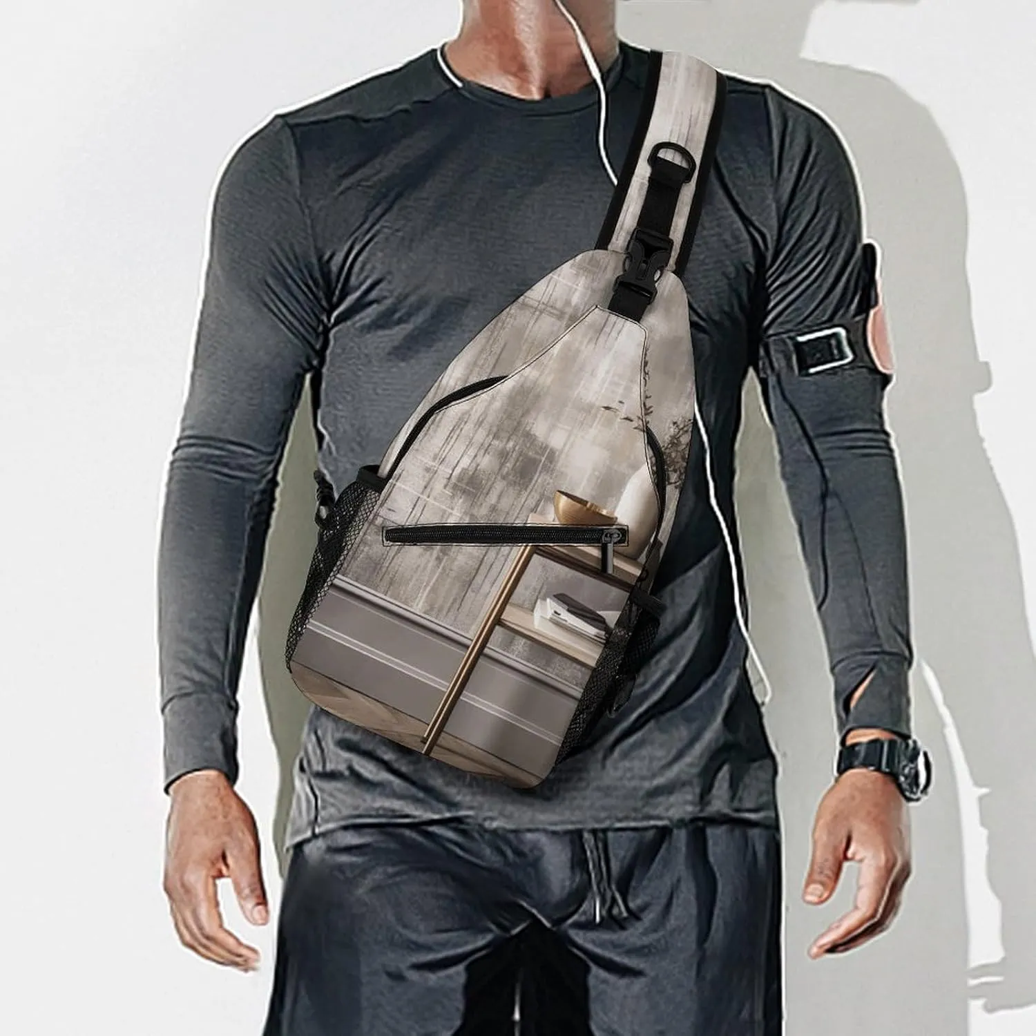 Crossbody Bag for Women Men Chest Bag Floating in The Sling Bag Crossbody Shoulder Bag Sling Backpack