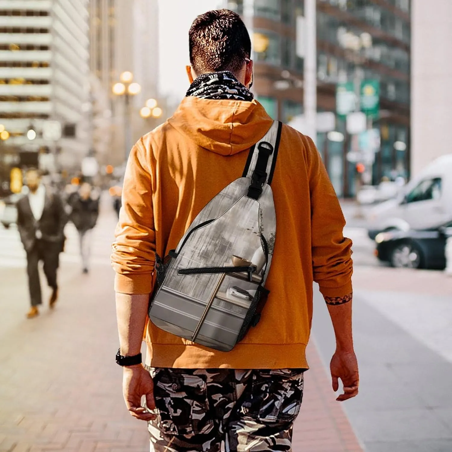 Crossbody Bag for Women Men Chest Bag Floating in The Sling Bag Crossbody Shoulder Bag Sling Backpack