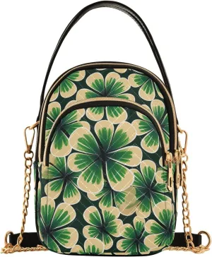 Crossbody Bags for Women Grass Illustration Women's Crossbody Handbags Leather Purses Shoulder bag