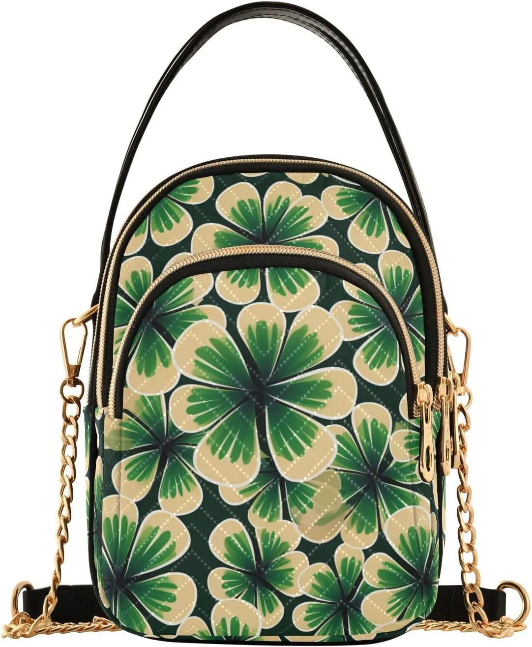Crossbody Bags for Women Grass Illustration Women's Crossbody Handbags Leather Purses Shoulder bag