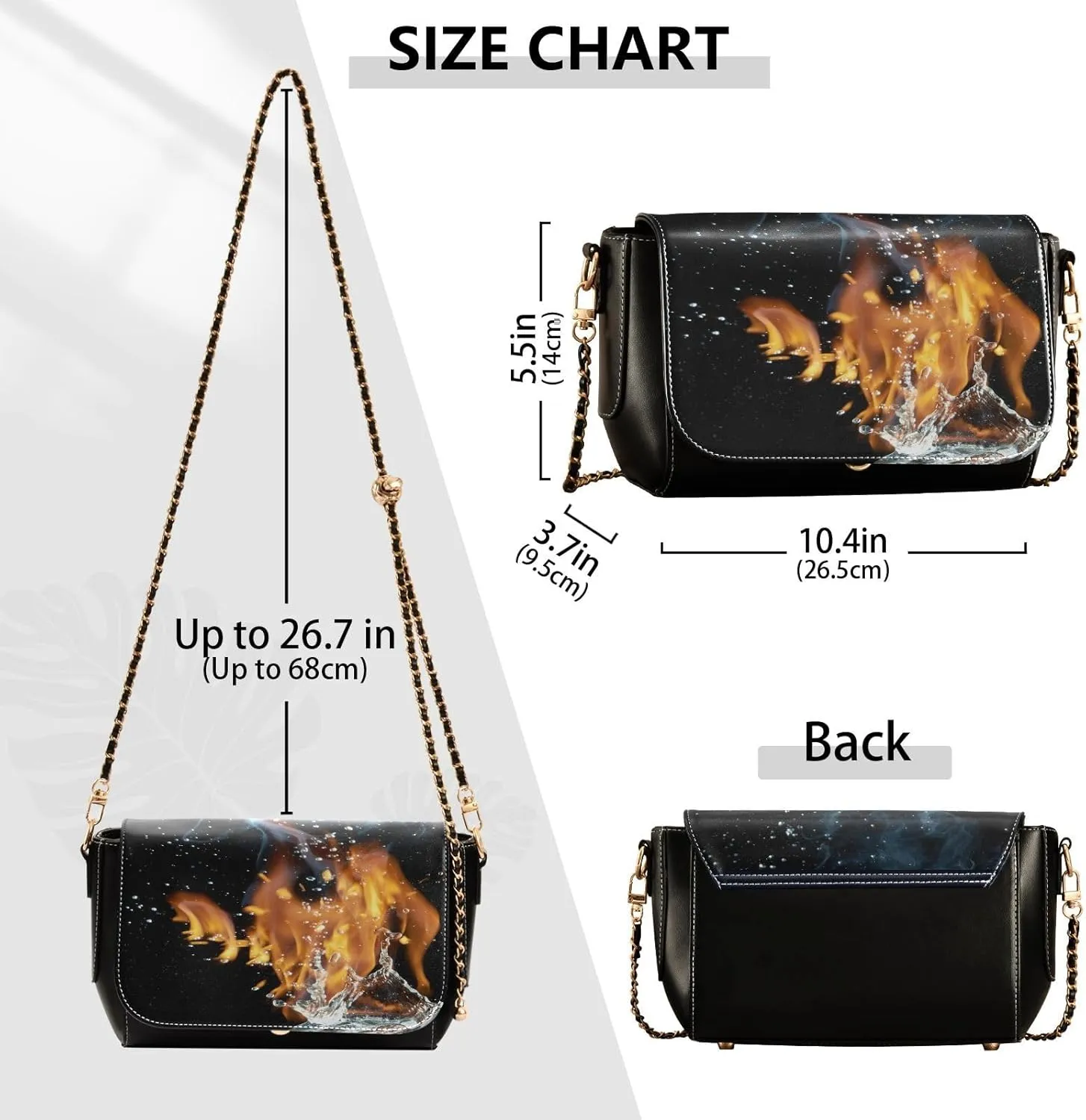 Crossbody Bags for Women Trendy Women's Black Shoulder Bag Small PU Leather Flap Cross Body Bag Handbags