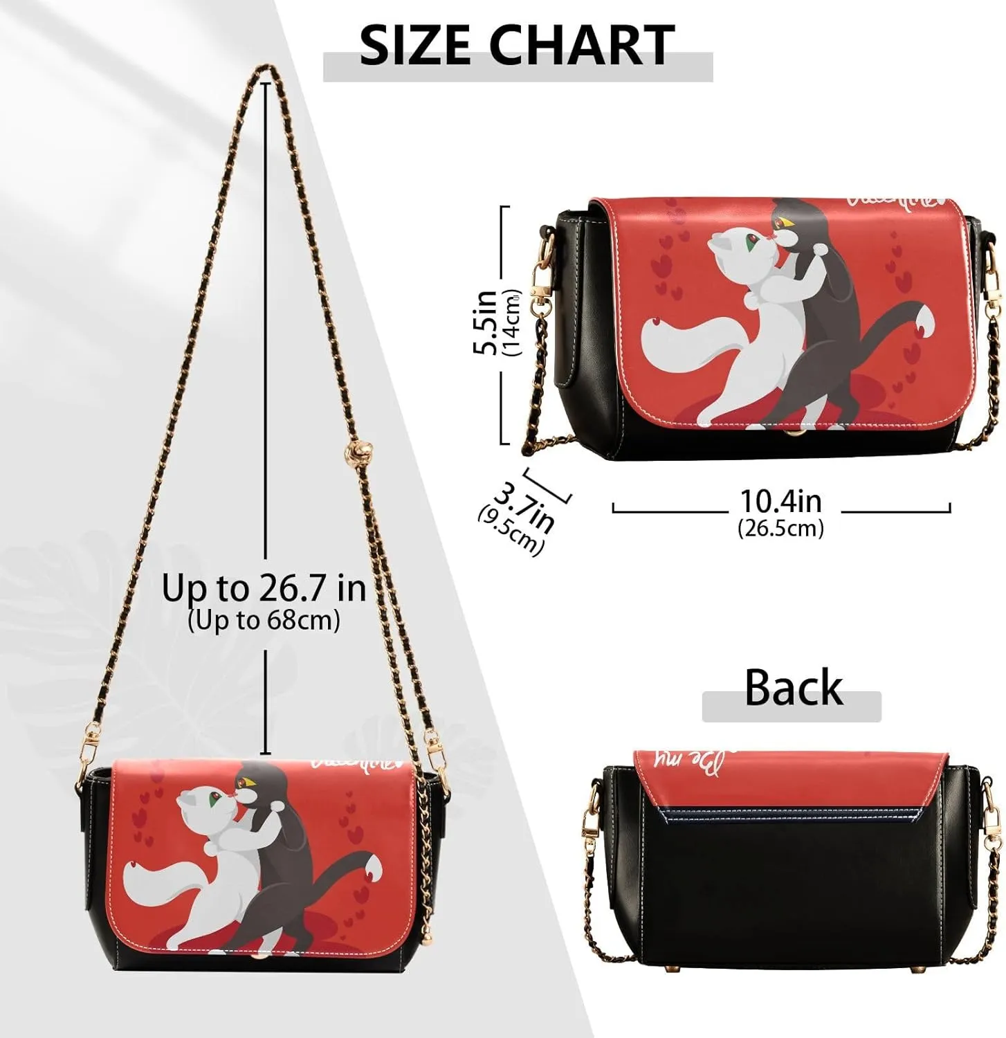 Crossbody Bags for Women Trendy Women's Black Shoulder Bag Small PU Leather Flap Cross Body Bag Handbags