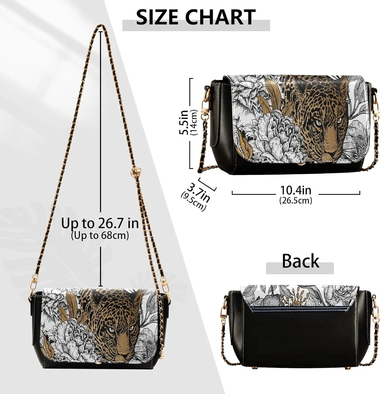 Crossbody Bags for Women Trendy Women's Black Shoulder Bag Small PU Leather Flap Cross Body Bag Handbags