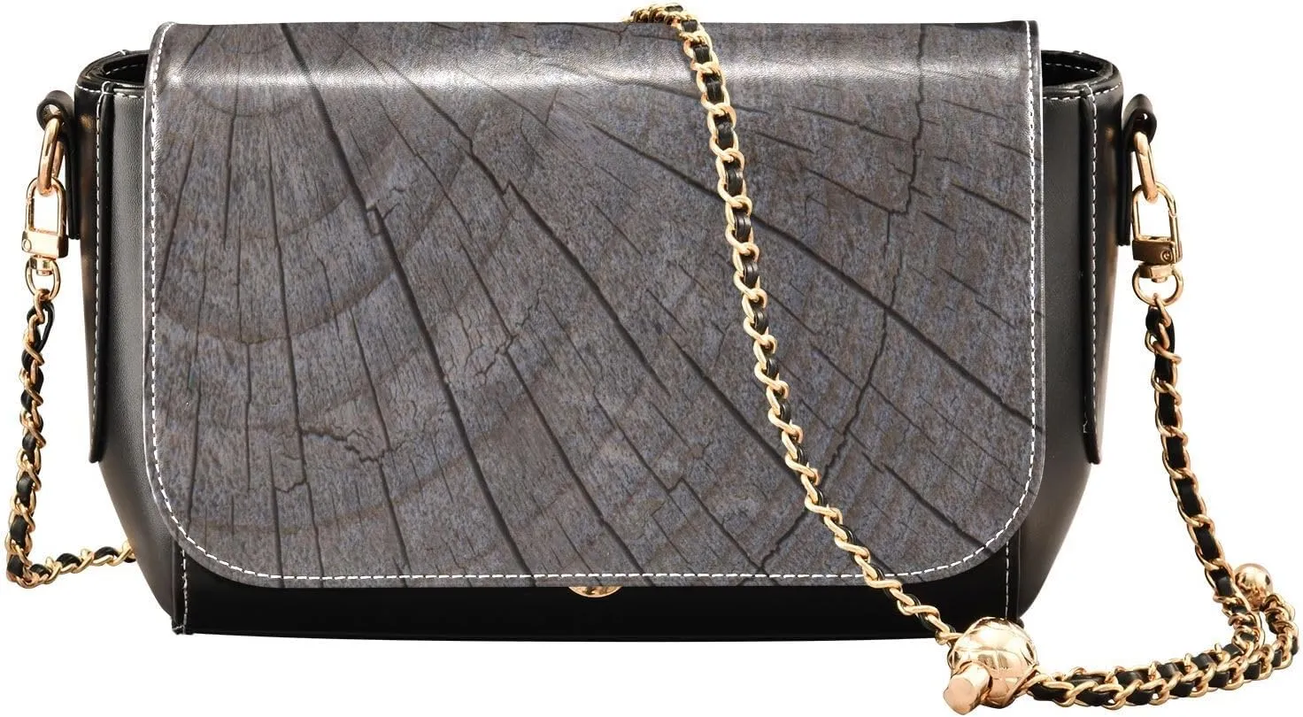 Crossbody Bags for Women Trendy Women's Black Shoulder Bag Small PU Leather Flap Cross Body Bag Handbags
