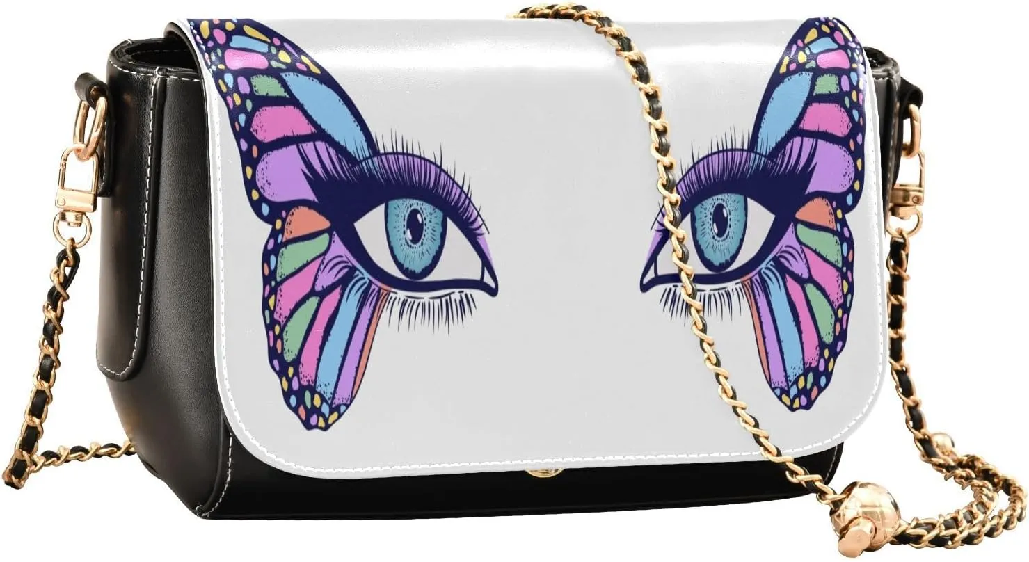 Crossbody Bags for Women Trendy Women's Black Shoulder Bag Small PU Leather Flap Cross Body Bag Handbags
