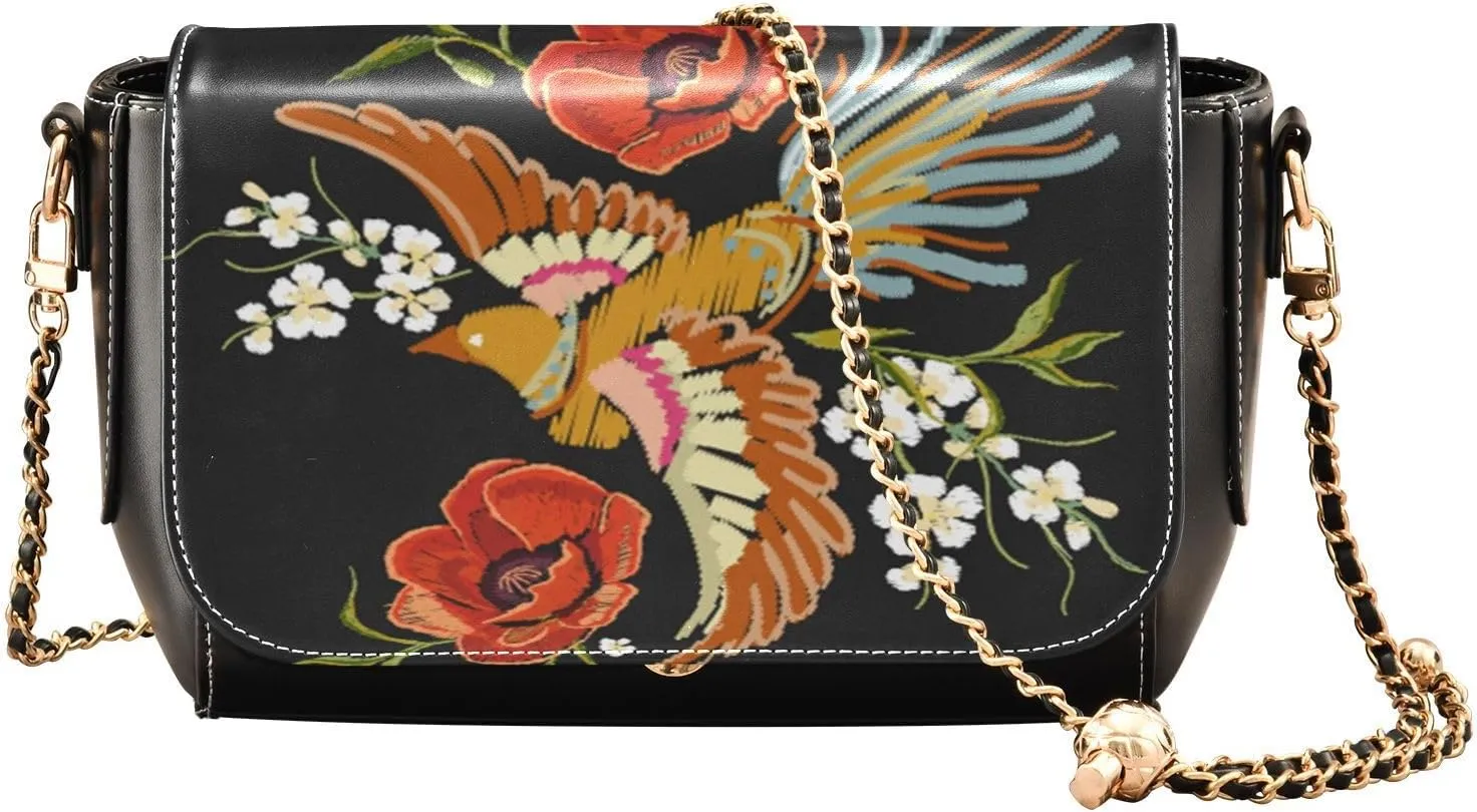 Crossbody Bags for Women Trendy Women's Black Shoulder Bag Small PU Leather Flap Cross Body Bag Handbags