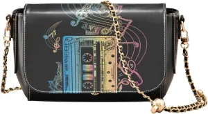 Crossbody Bags for Women Trendy Women's Black Shoulder Bag Small PU Leather Flap Cross Body Bag Handbags