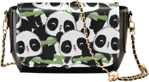 Crossbody Bags for Women Trendy Women's Black Shoulder Bag Small PU Leather Flap Cross Body Bag Handbags
