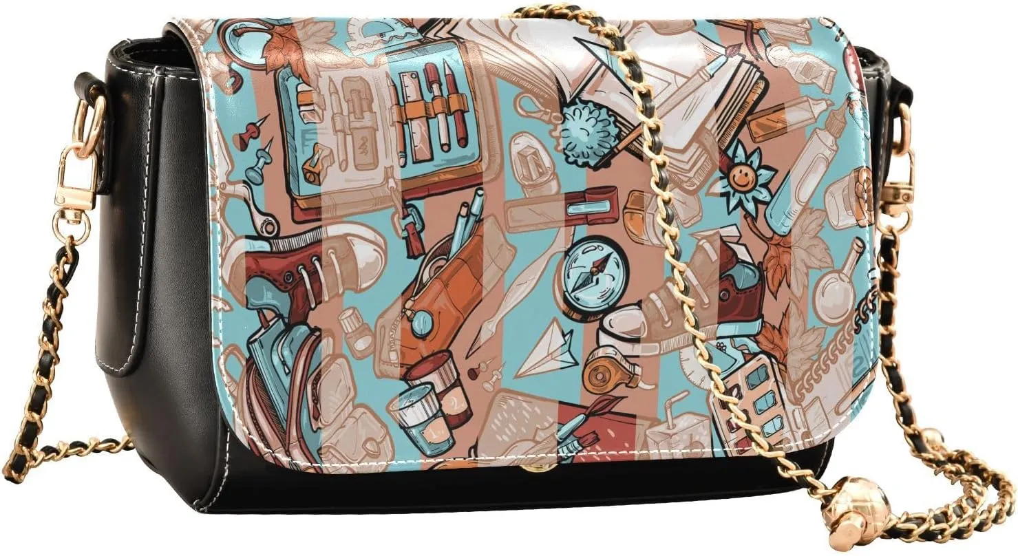 Crossbody Bags for Women Trendy Women's Black Shoulder Bag Small PU Leather Flap Cross Body Bag Handbags