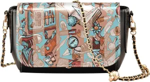 Crossbody Bags for Women Trendy Women's Black Shoulder Bag Small PU Leather Flap Cross Body Bag Handbags