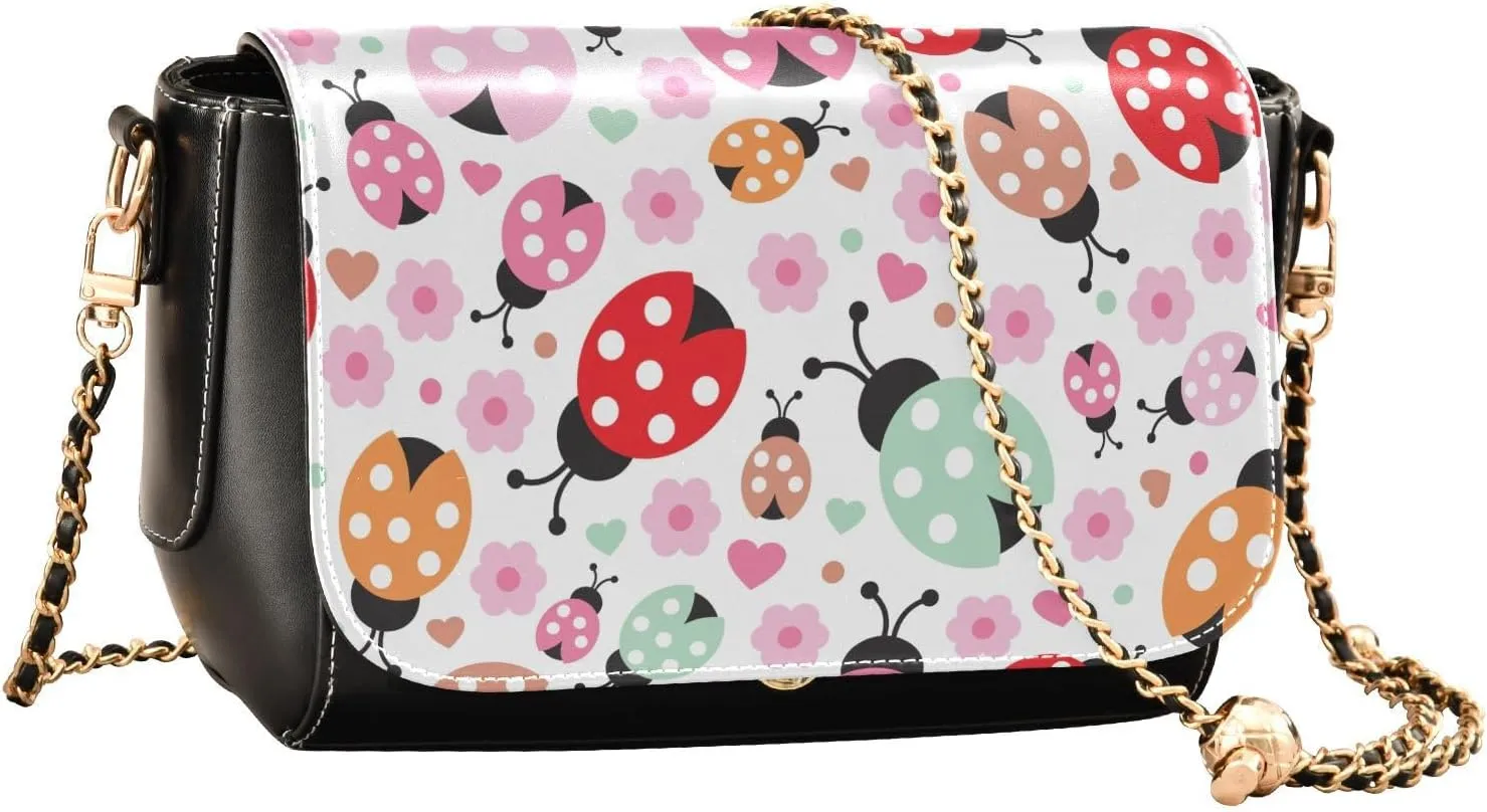 Crossbody Bags for Women Trendy Women's Black Shoulder Bag Small PU Leather Flap Cross Body Bag Handbags
