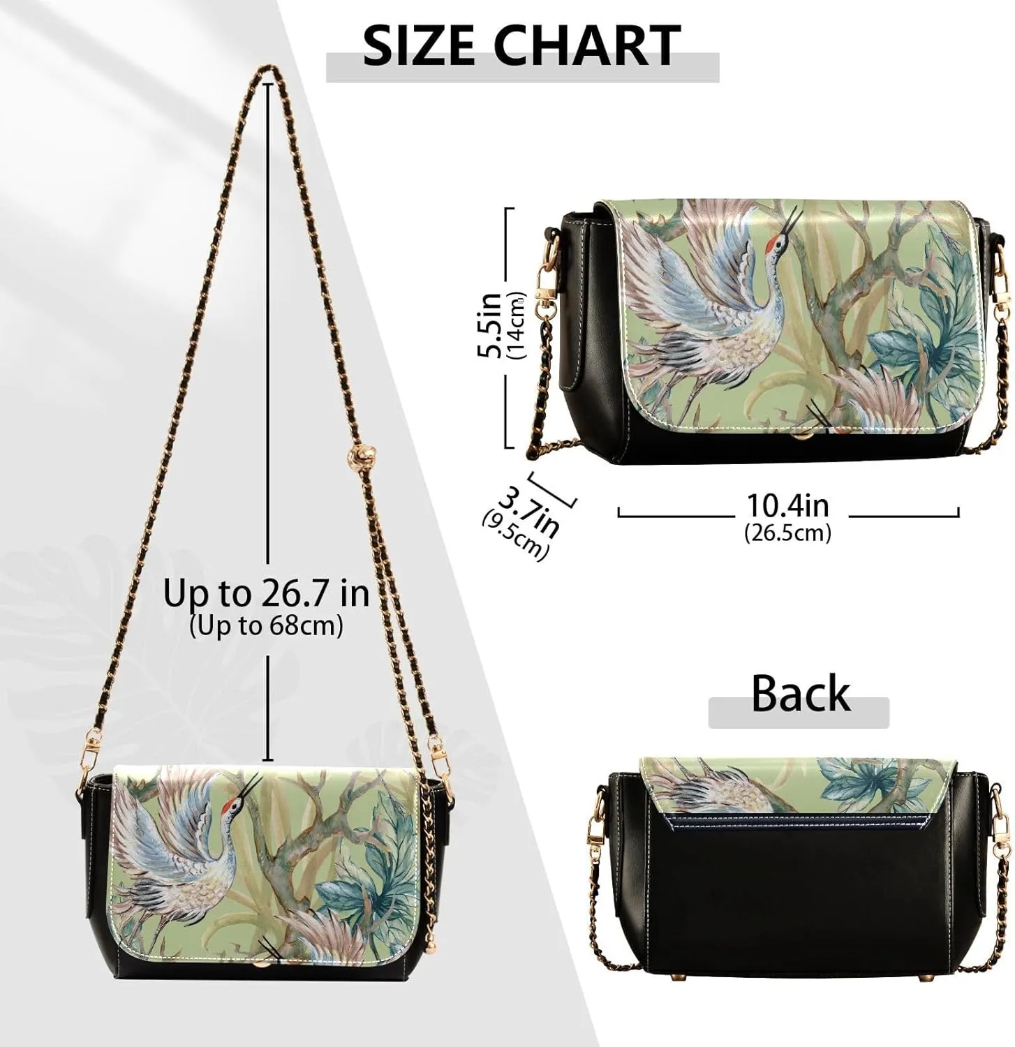 Crossbody Bags for Women Trendy Women's Black Shoulder Bag Small PU Leather Flap Cross Body Bag Handbags