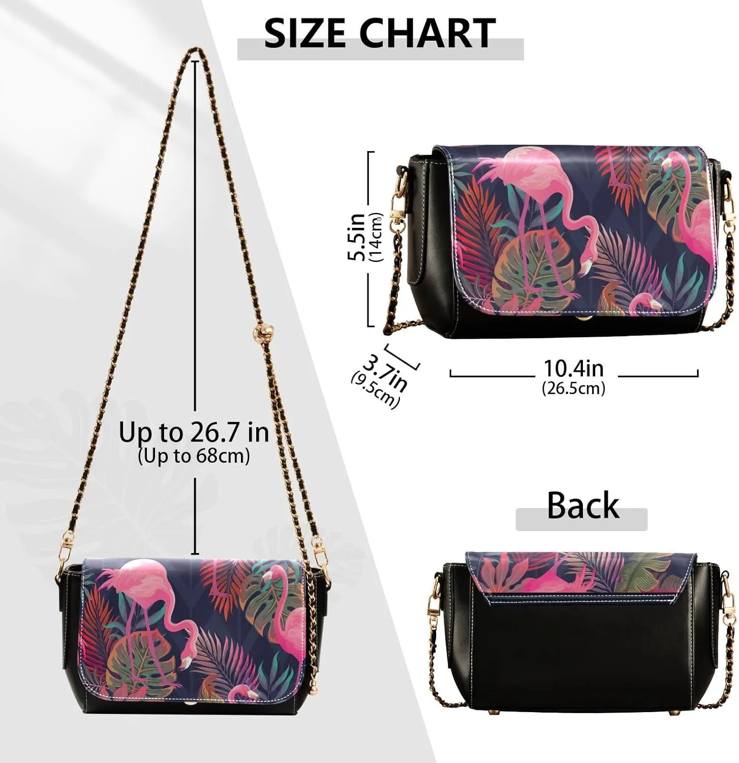 Crossbody Bags for Women Trendy Women's Black Shoulder Bag Small PU Leather Flap Cross Body Bag Handbags