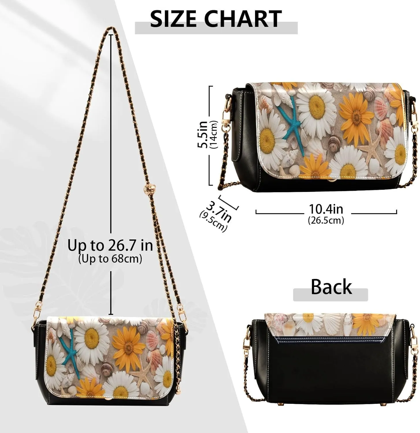 Crossbody Bags for Women Trendy Women's Black Shoulder Bag Small PU Leather Flap Cross Body Bag Handbags