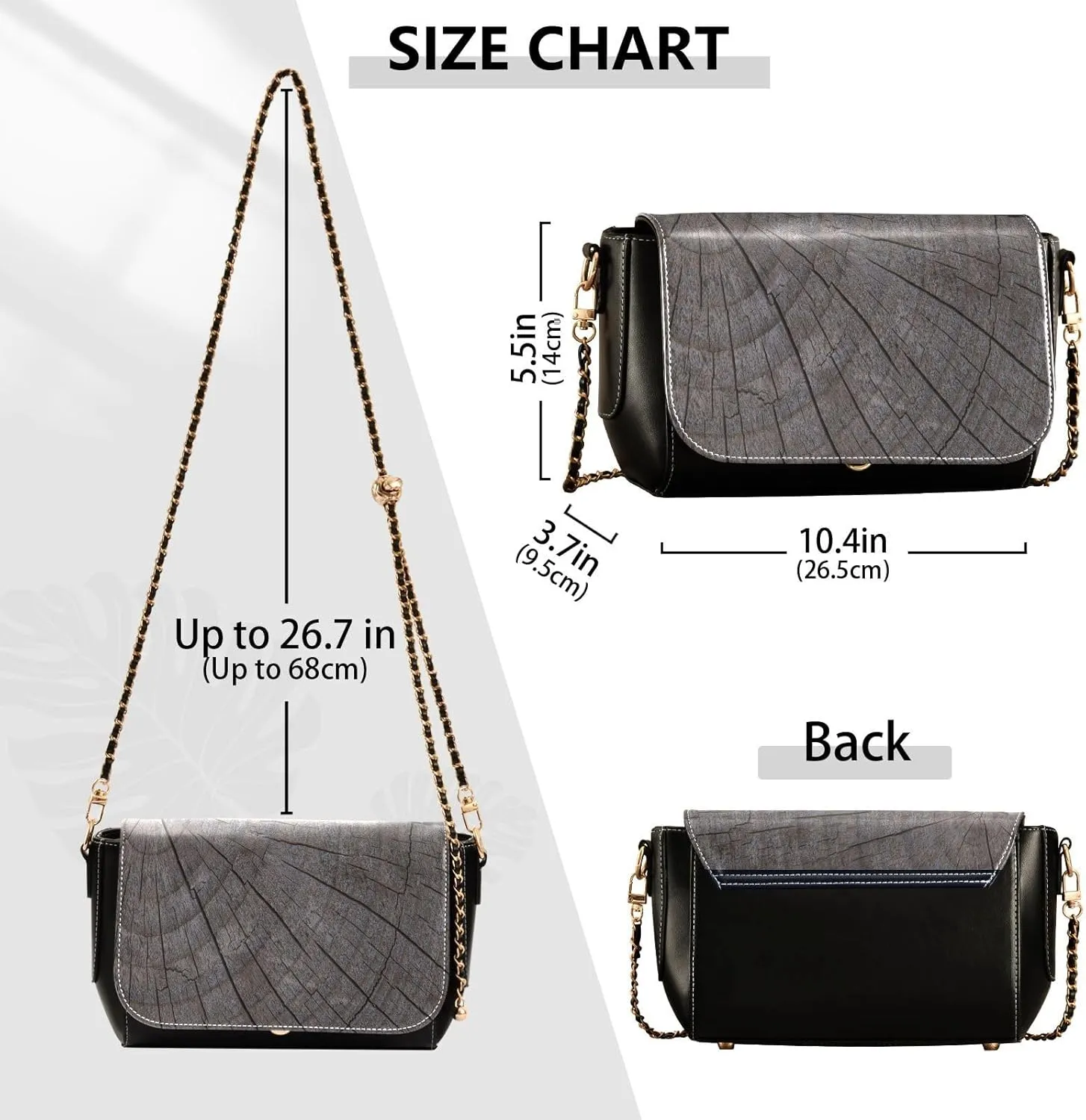 Crossbody Bags for Women Trendy Women's Black Shoulder Bag Small PU Leather Flap Cross Body Bag Handbags