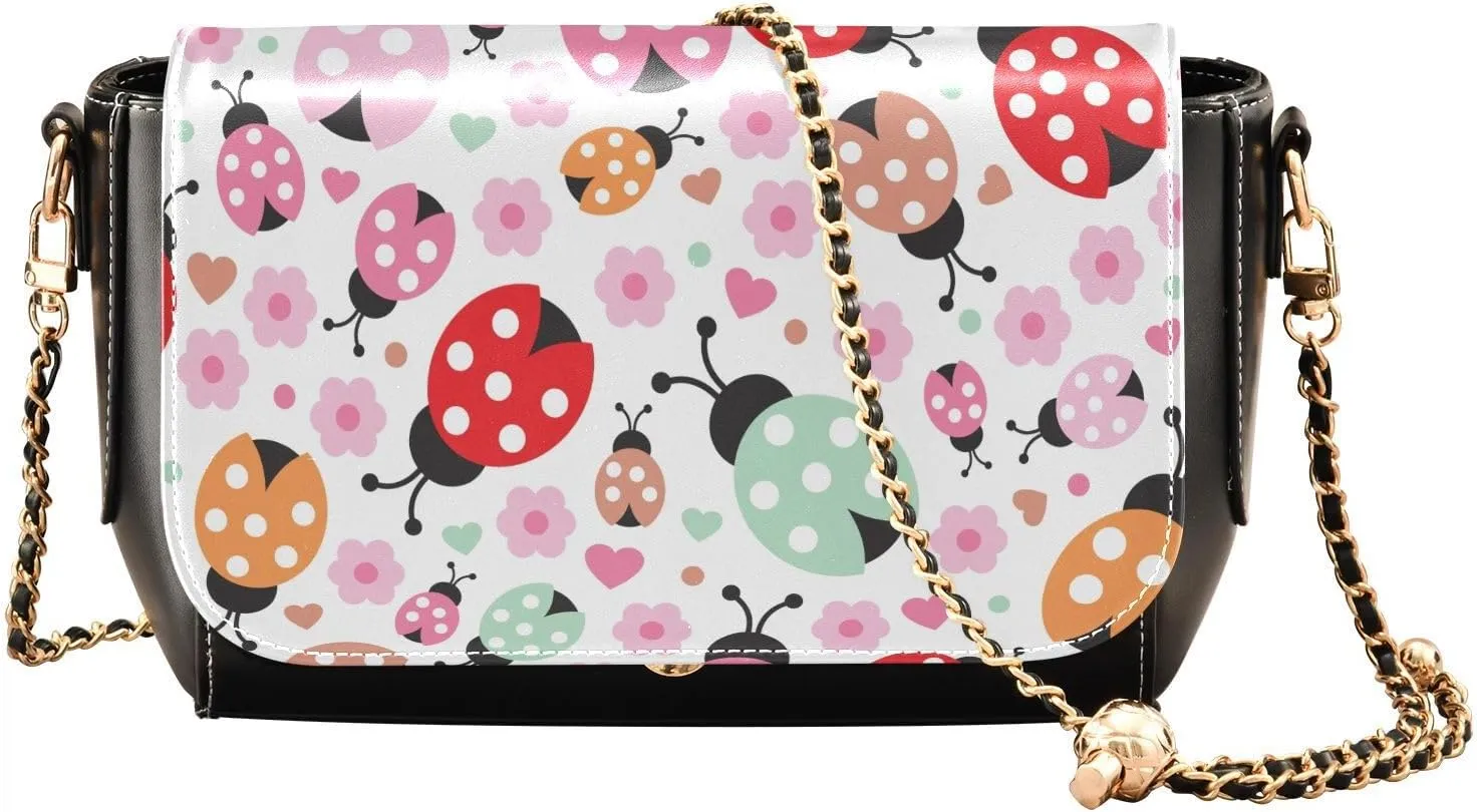Crossbody Bags for Women Trendy Women's Black Shoulder Bag Small PU Leather Flap Cross Body Bag Handbags