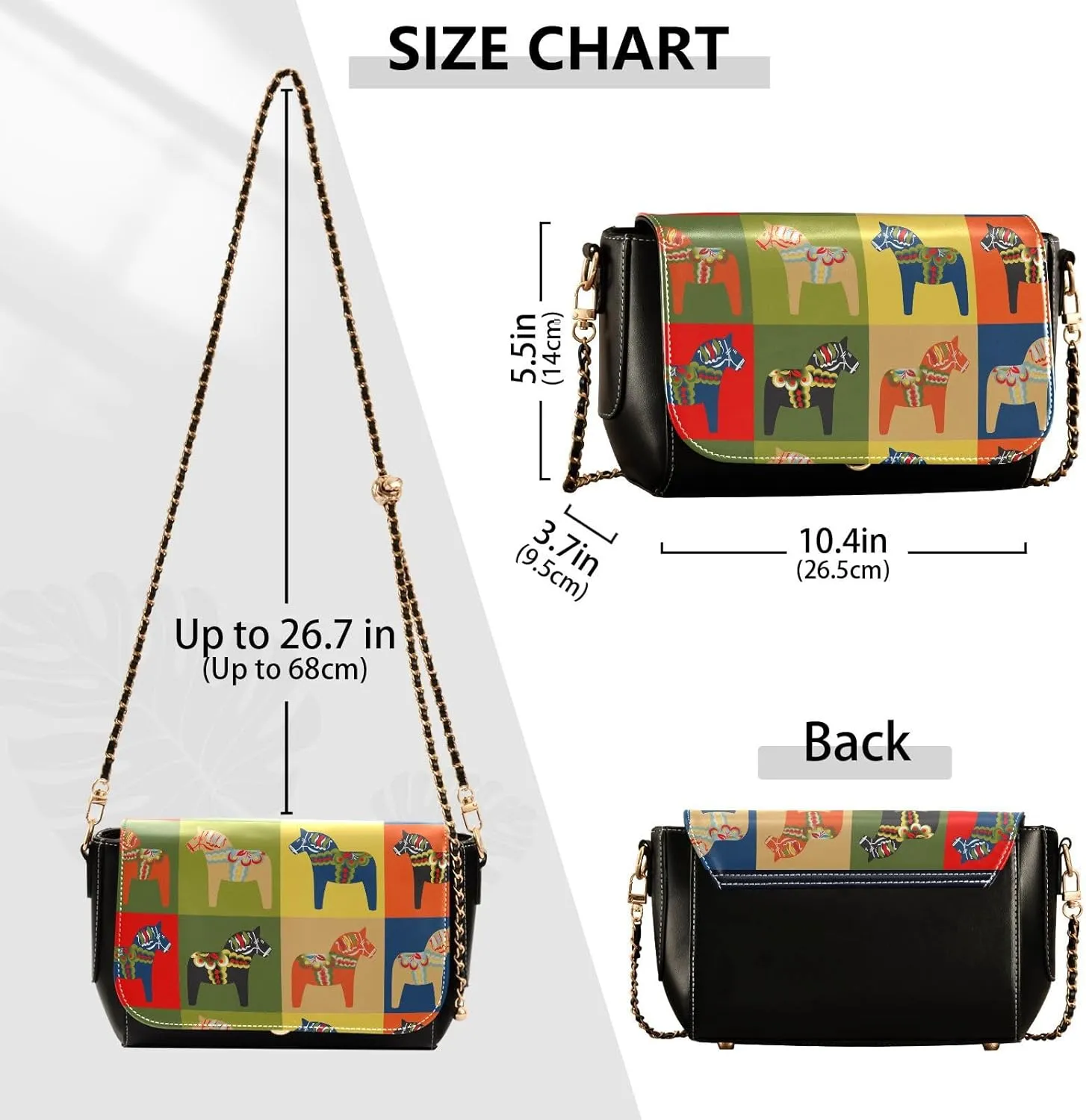 Crossbody Bags for Women Trendy Women's Black Shoulder Bag Small PU Leather Flap Cross Body Bag Handbags