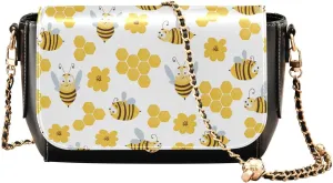 Crossbody Bags for Women Trendy Women's Black Shoulder Bag Small PU Leather Flap Cross Body Bag Handbags