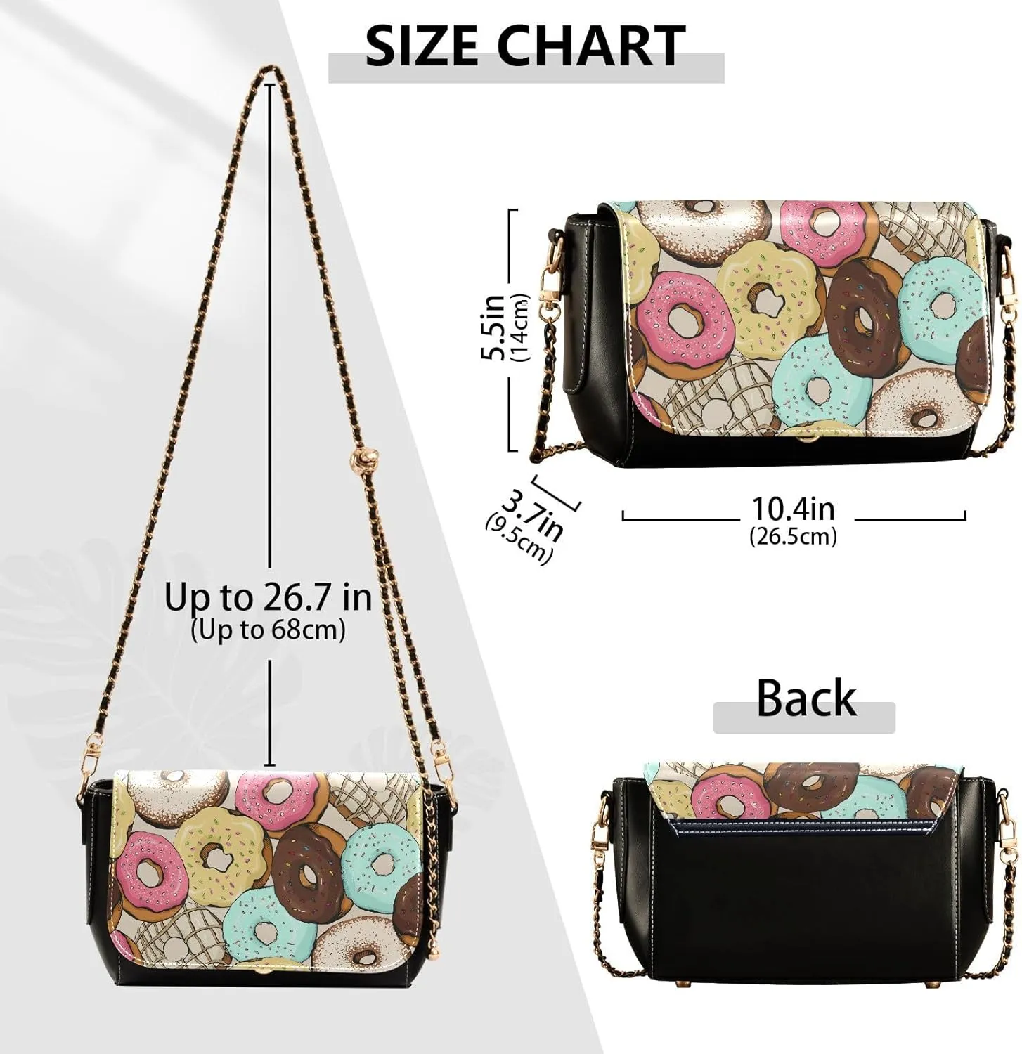 Crossbody Bags for Women Trendy Women's Black Shoulder Bag Small PU Leather Flap Cross Body Bag Handbags
