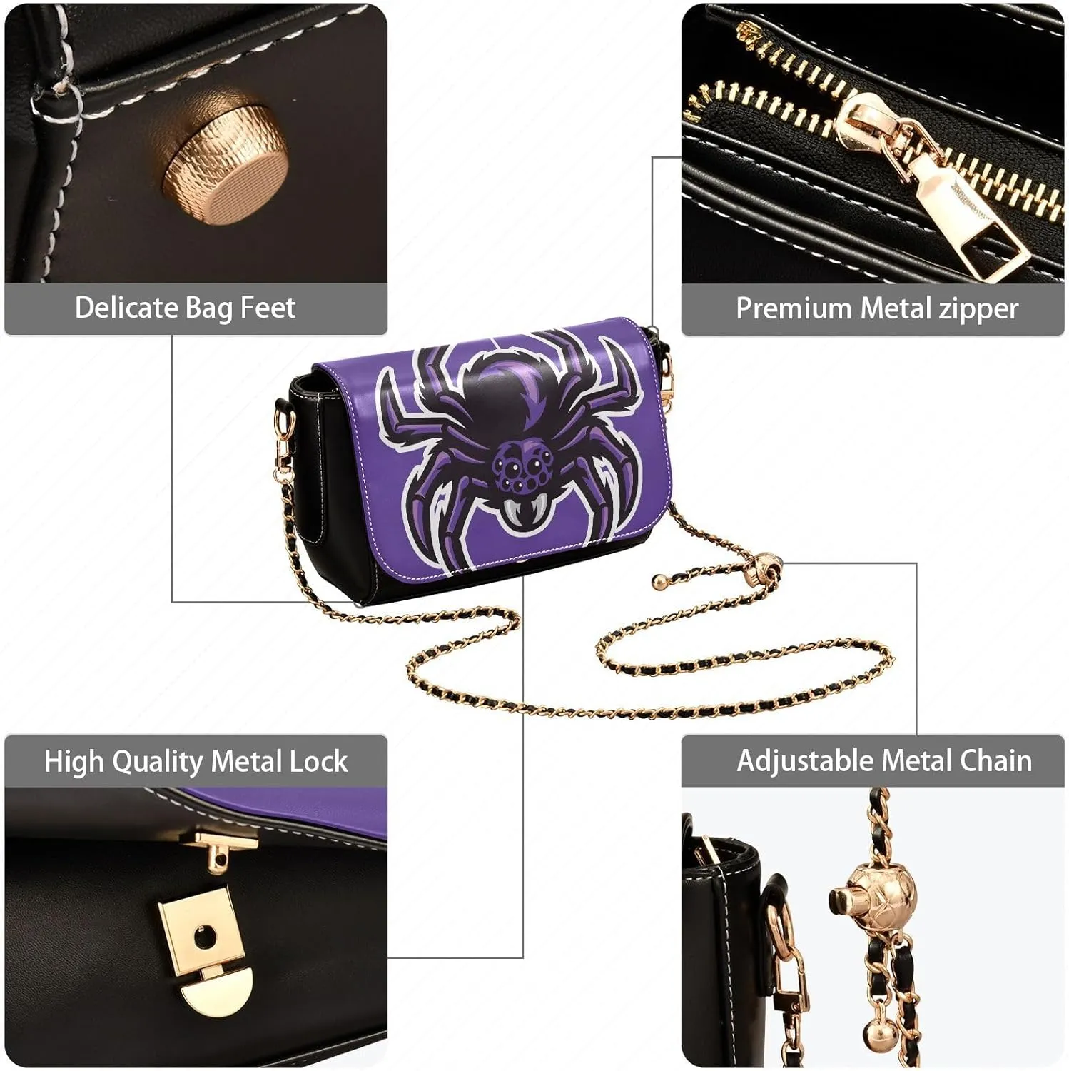 Crossbody Bags for Women Trendy Women's Black Shoulder Bag Small PU Leather Flap Cross Body Bag Handbags