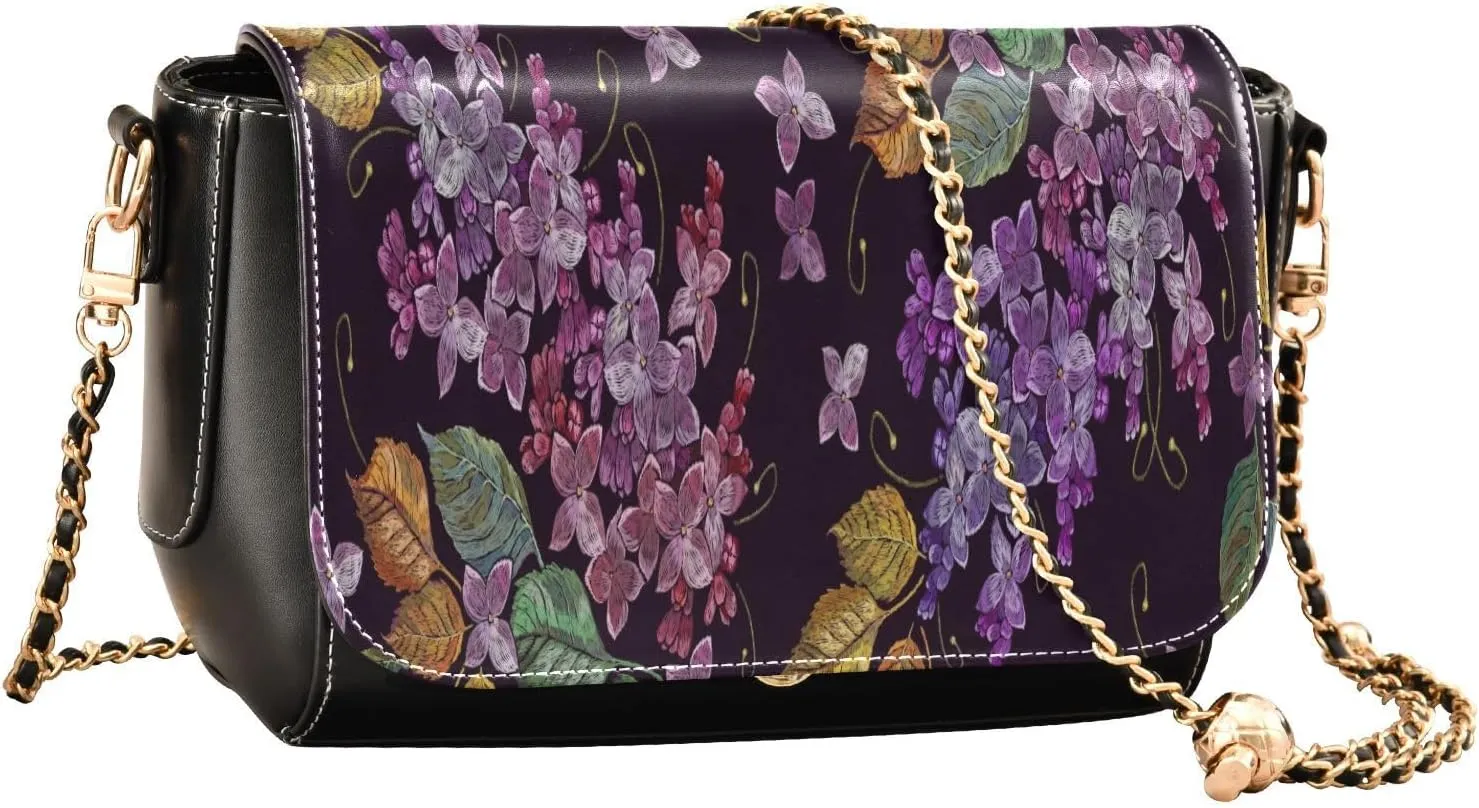 Crossbody Bags for Women Trendy Women's Black Shoulder Bag Small PU Leather Flap Cross Body Bag Handbags