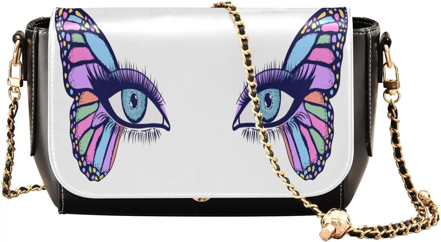 Crossbody Bags for Women Trendy Women's Black Shoulder Bag Small PU Leather Flap Cross Body Bag Handbags
