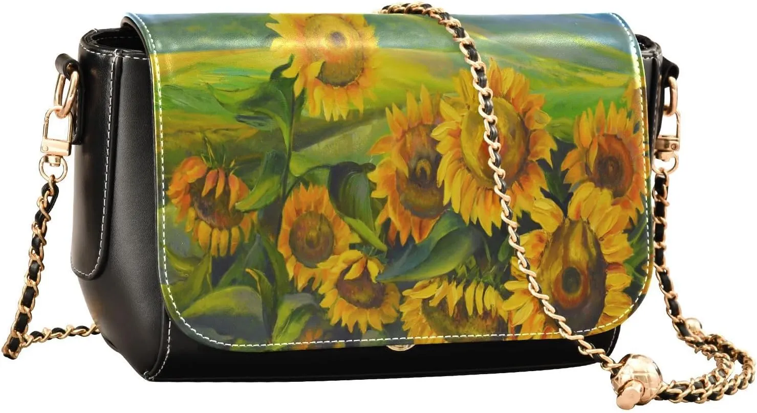 Crossbody Bags for Women Trendy Women's Black Shoulder Bag Small PU Leather Flap Cross Body Bag Handbags
