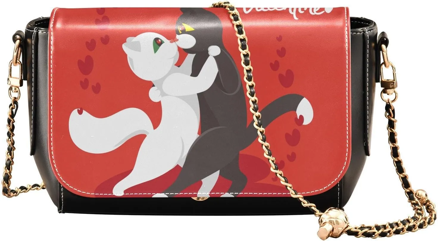 Crossbody Bags for Women Trendy Women's Black Shoulder Bag Small PU Leather Flap Cross Body Bag Handbags