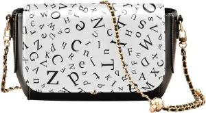 Crossbody Bags for Women Trendy Women's Black Shoulder Bag Small PU Leather Flap Cross Body Bag Handbags