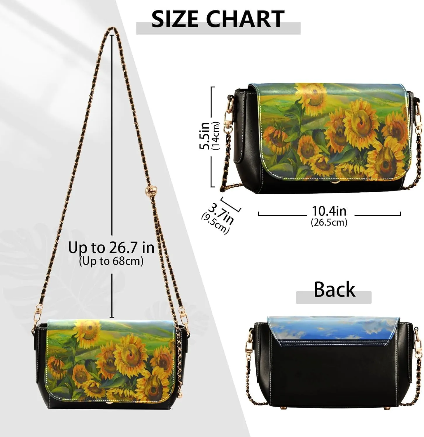Crossbody Bags for Women Trendy Women's Black Shoulder Bag Small PU Leather Flap Cross Body Bag Handbags