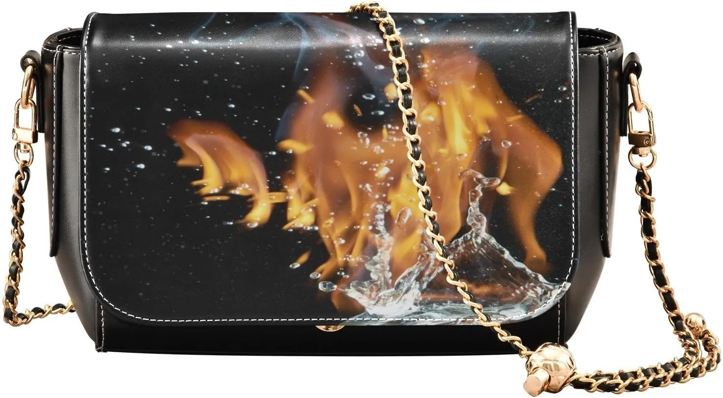 Crossbody Bags for Women Trendy Women's Black Shoulder Bag Small PU Leather Flap Cross Body Bag Handbags