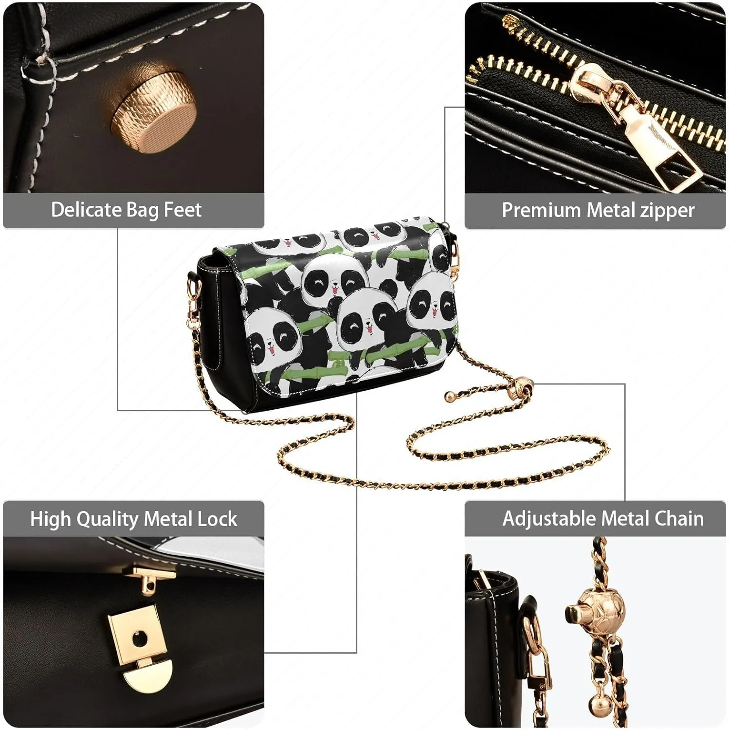 Crossbody Bags for Women Trendy Women's Black Shoulder Bag Small PU Leather Flap Cross Body Bag Handbags