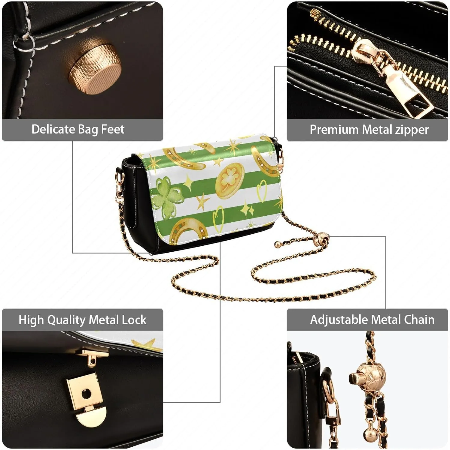 Crossbody Bags for Women Trendy Women's Black Shoulder Bag Small PU Leather Flap Cross Body Bag Handbags