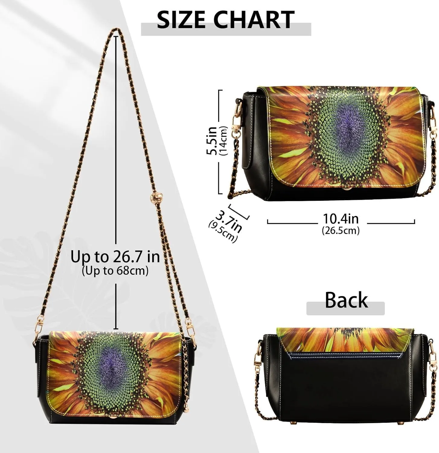 Crossbody Bags for Women Trendy Women's Black Shoulder Bag Small PU Leather Flap Cross Body Bag Handbags