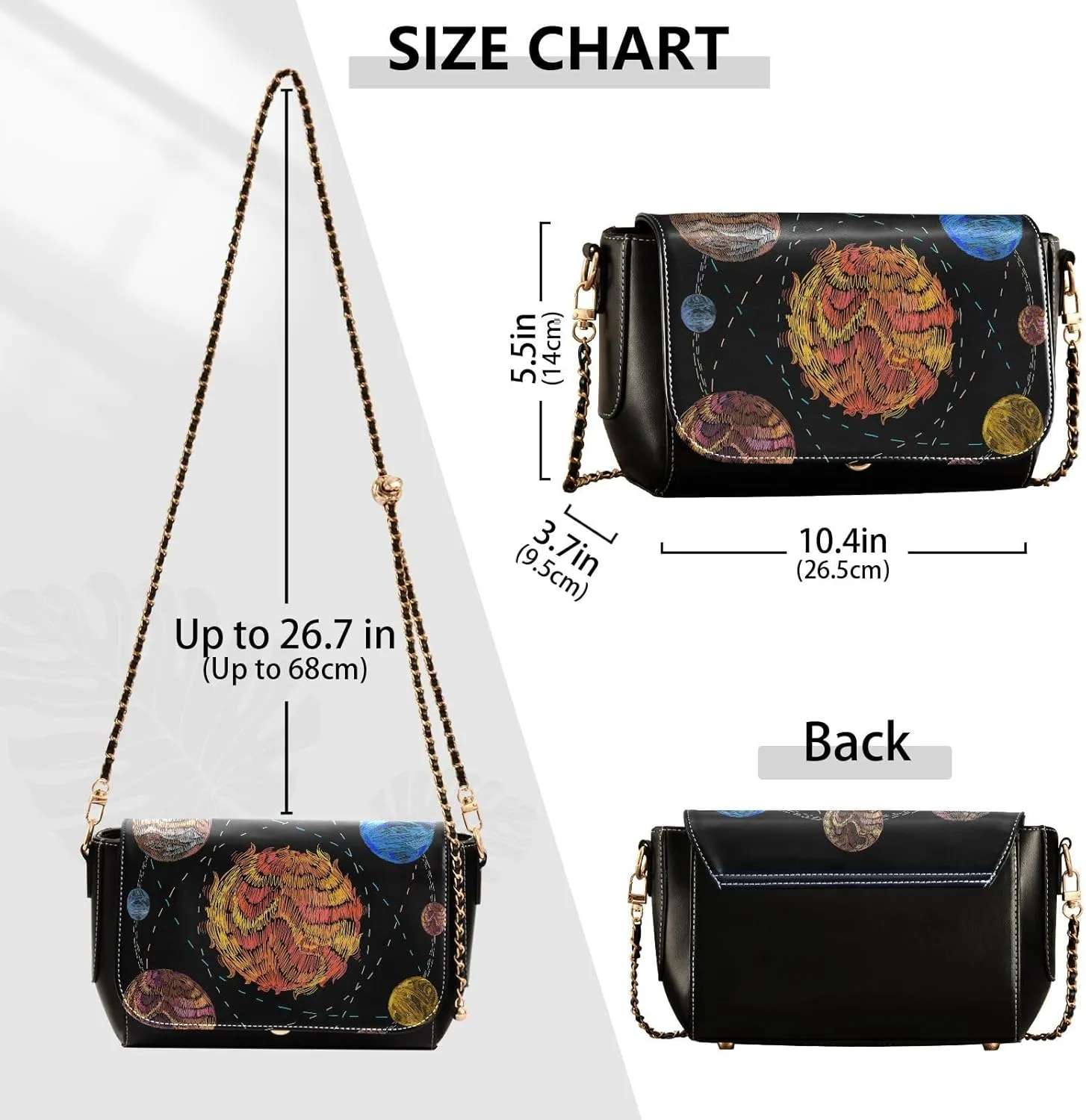 Crossbody Bags for Women Trendy Women's Black Shoulder Bag Small PU Leather Flap Cross Body Bag Handbags
