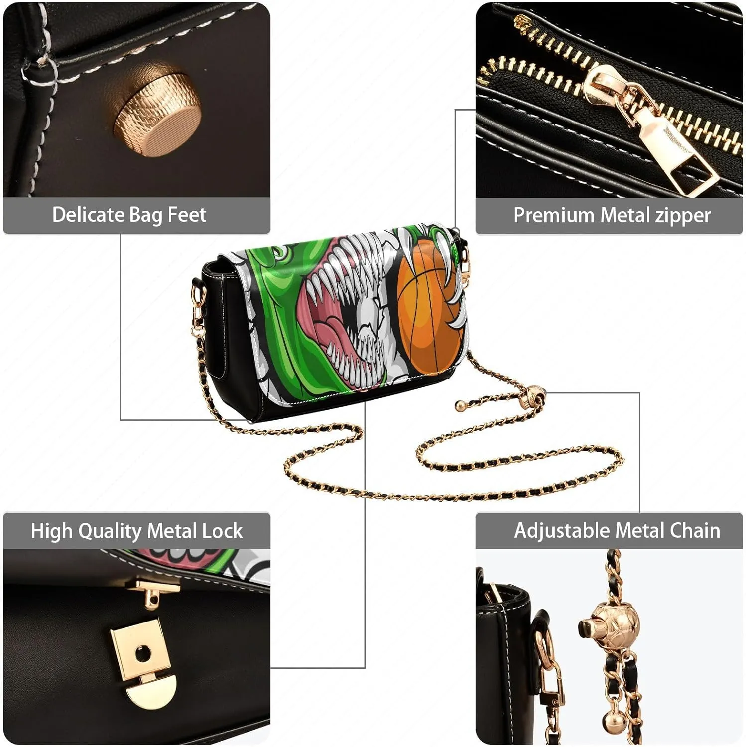 Crossbody Bags for Women Trendy Women's Black Shoulder Bag Small PU Leather Flap Cross Body Bag Handbags