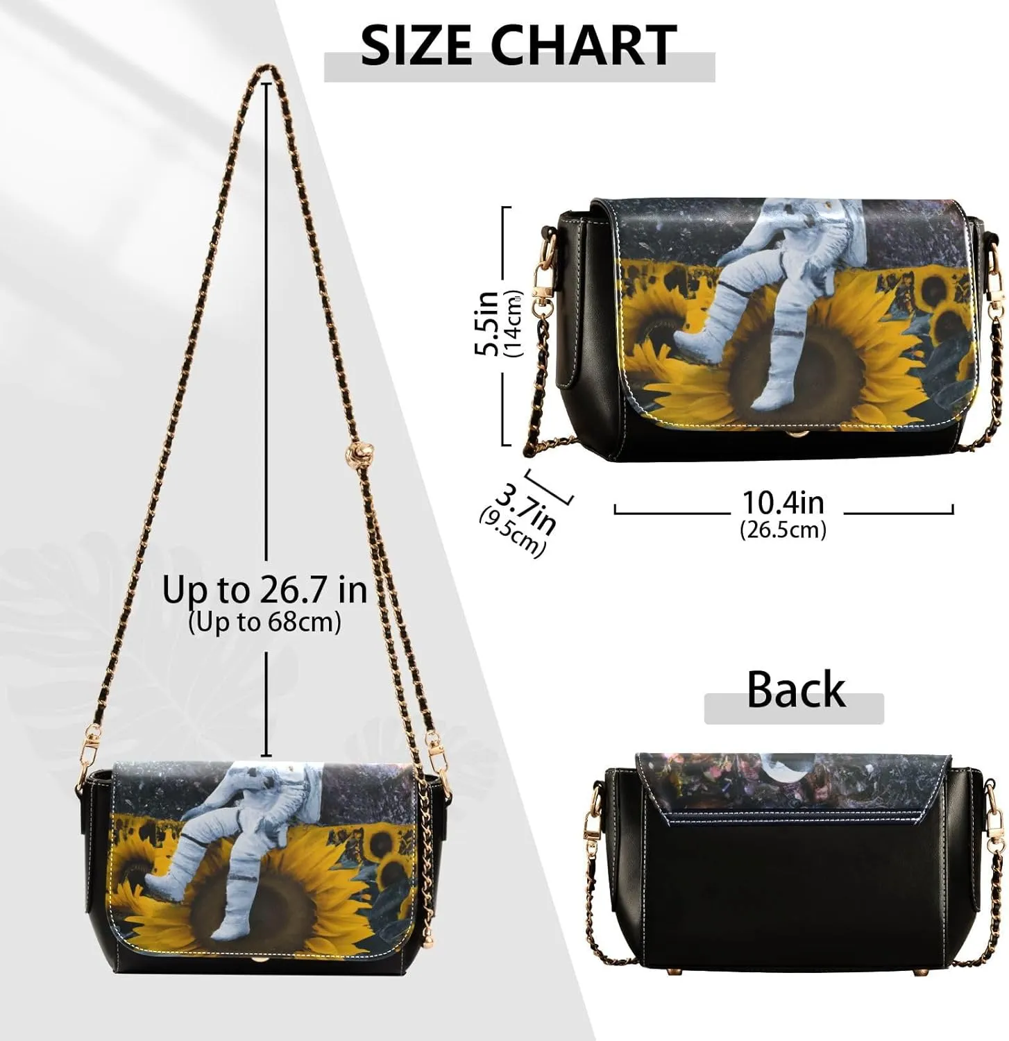Crossbody Bags for Women Trendy Women's Black Shoulder Bag Small PU Leather Flap Cross Body Bag Handbags