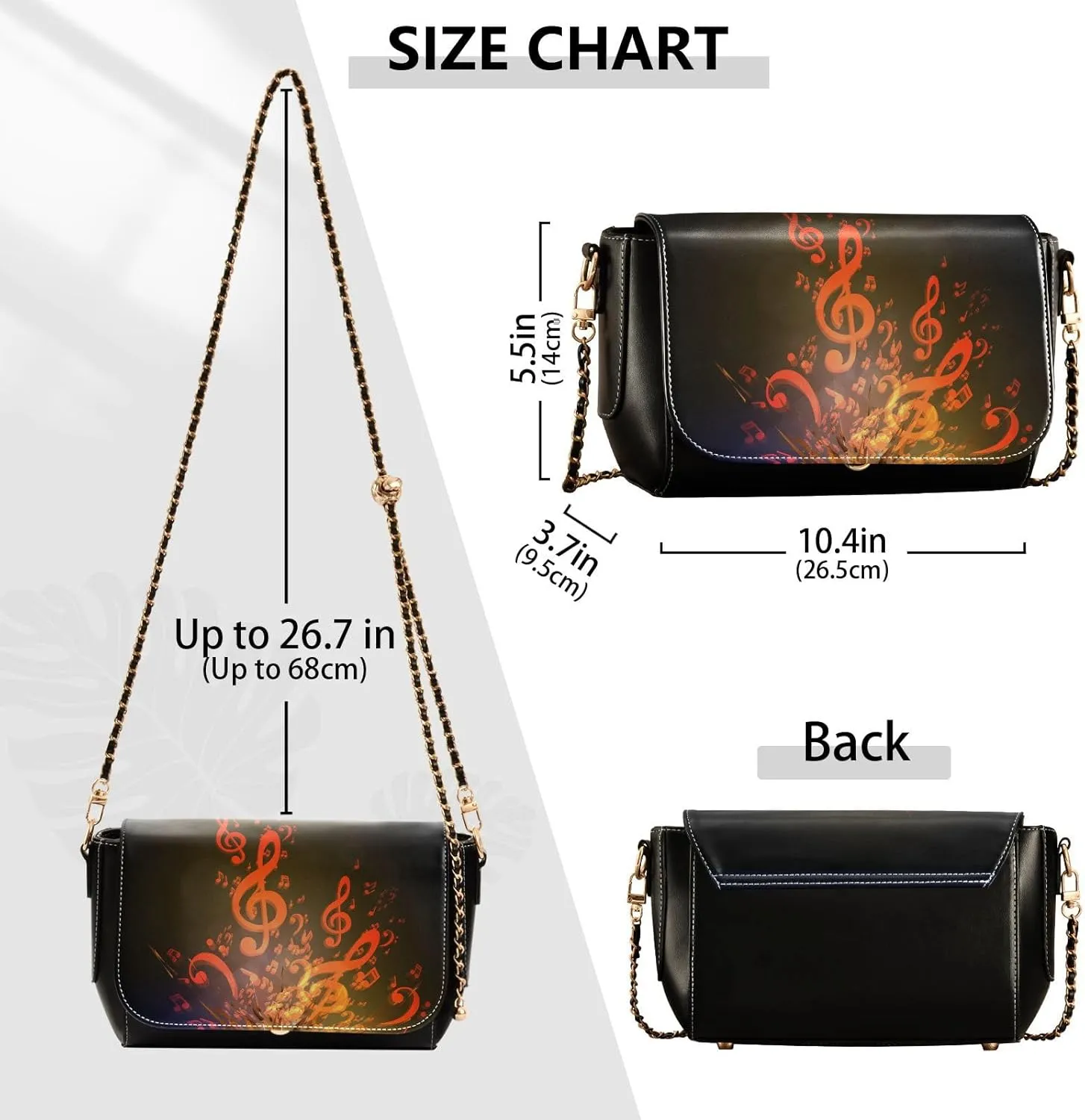 Crossbody Bags for Women Trendy Women's Black Shoulder Bag Small PU Leather Flap Cross Body Bag Handbags