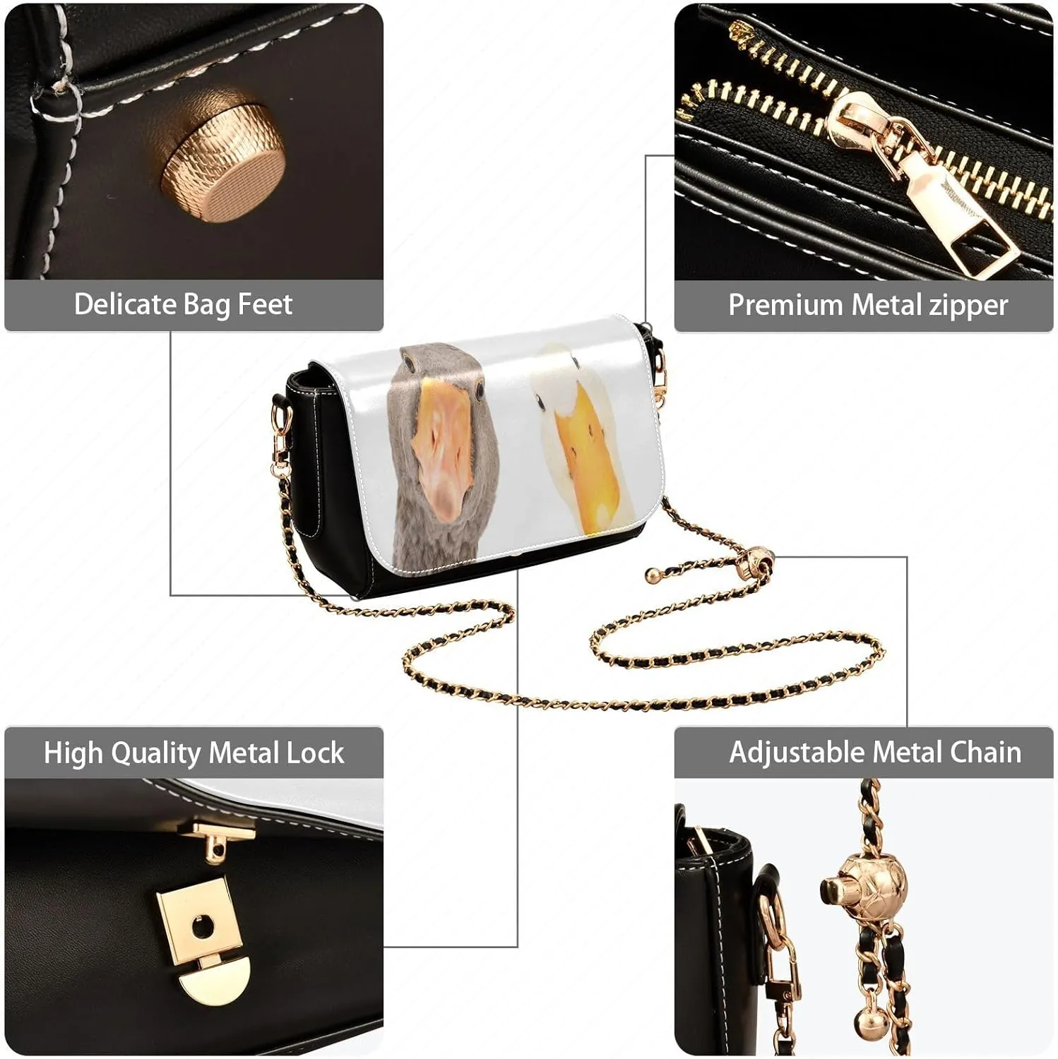 Crossbody Bags for Women Trendy Women's Black Shoulder Bag Small PU Leather Flap Cross Body Bag Handbags