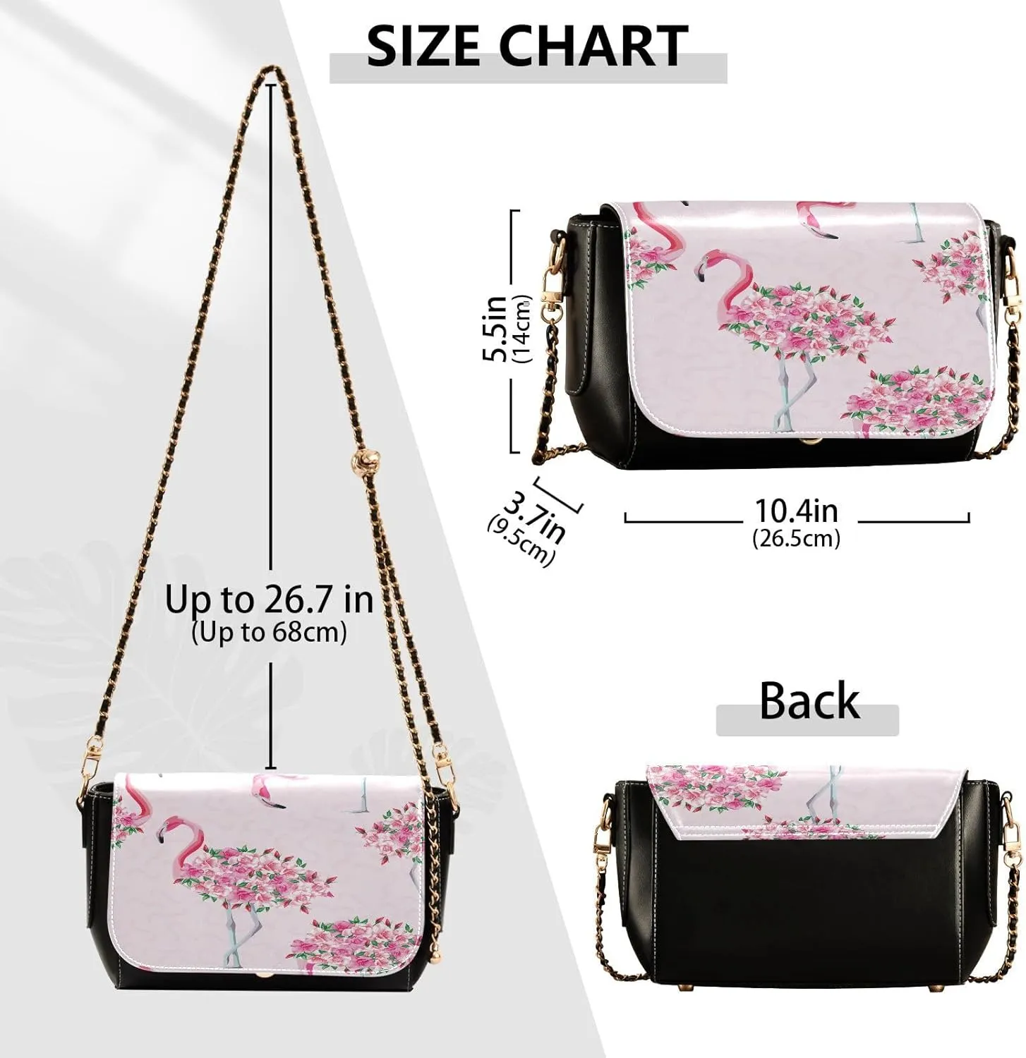 Crossbody Bags for Women Trendy Women's Black Shoulder Bag Small PU Leather Flap Cross Body Bag Handbags
