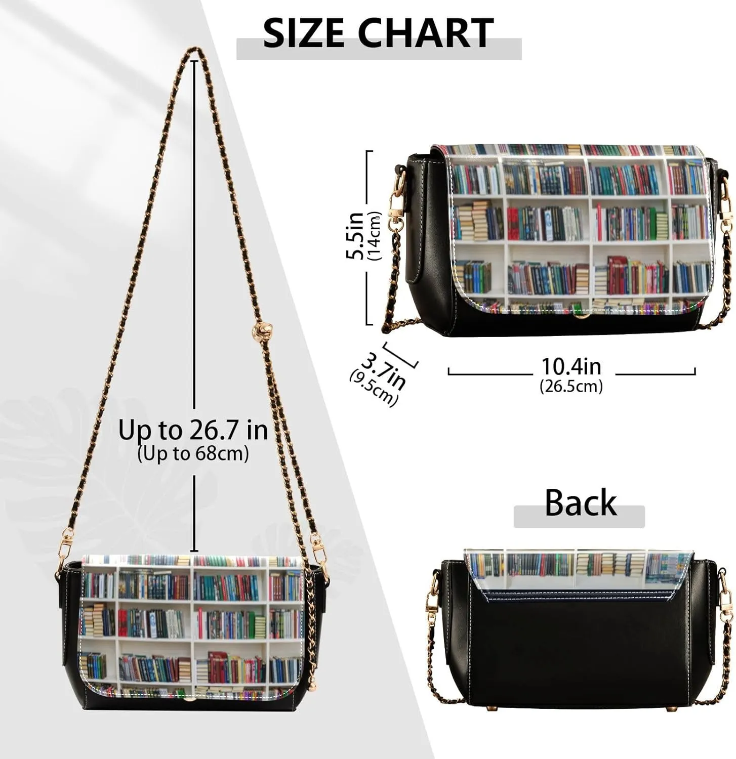 Crossbody Bags for Women Trendy Women's Black Shoulder Bag Small PU Leather Flap Cross Body Bag Handbags
