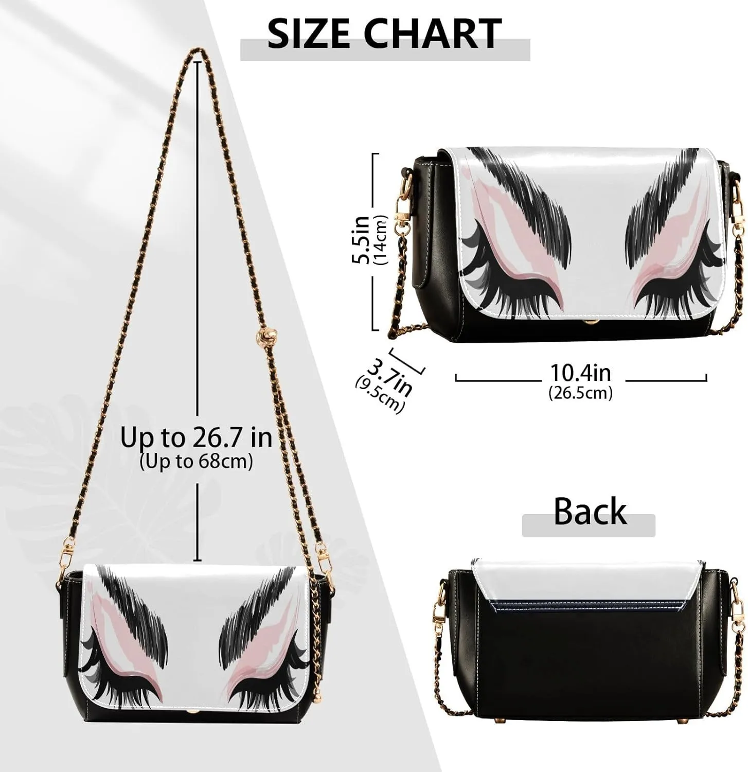 Crossbody Bags for Women Trendy Women's Black Shoulder Bag Small PU Leather Flap Cross Body Bag Handbags