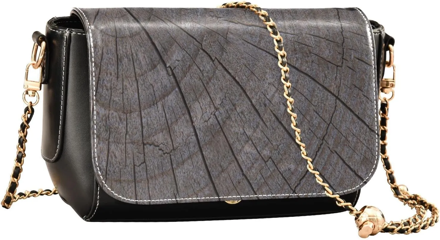 Crossbody Bags for Women Trendy Women's Black Shoulder Bag Small PU Leather Flap Cross Body Bag Handbags