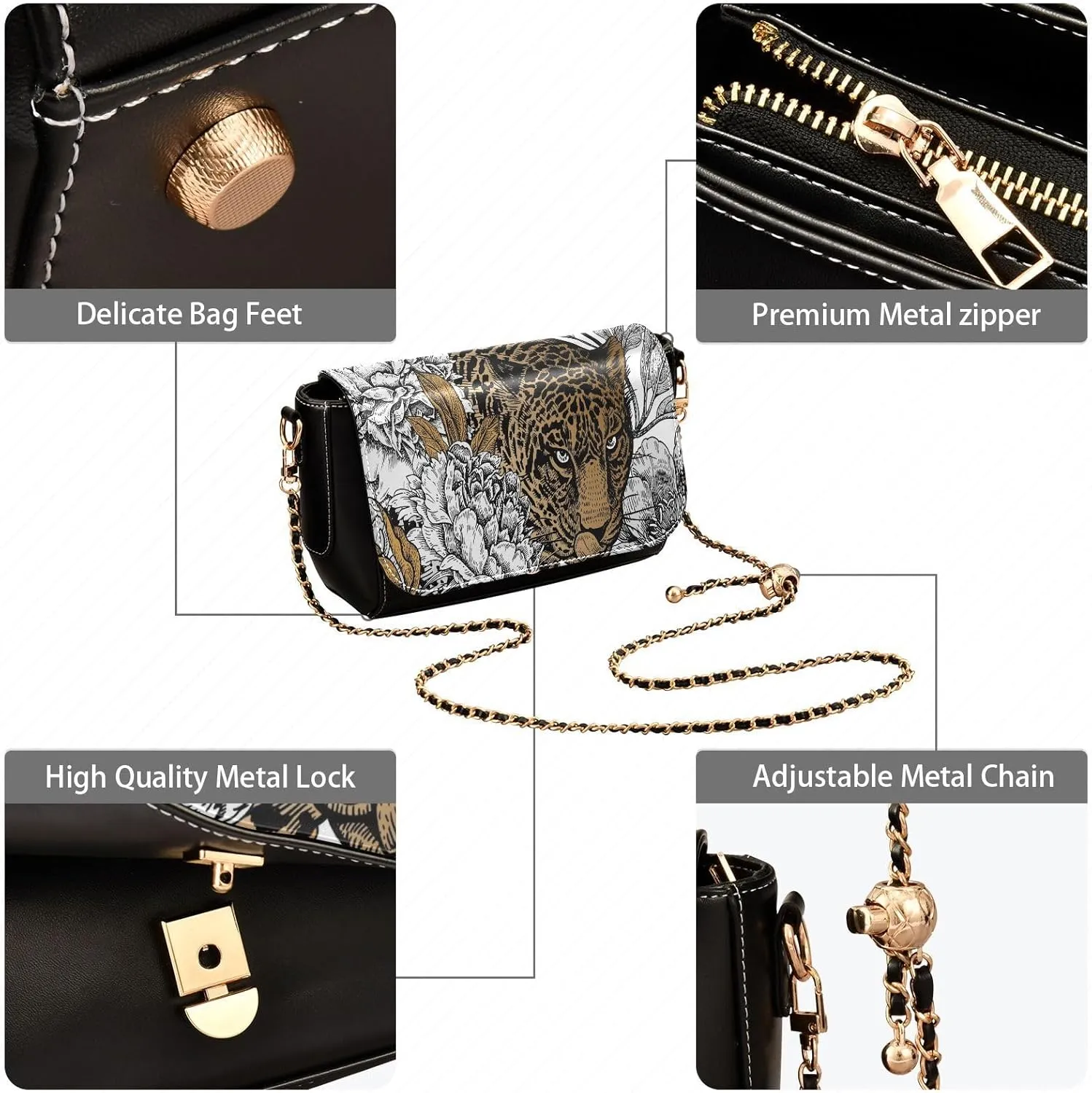 Crossbody Bags for Women Trendy Women's Black Shoulder Bag Small PU Leather Flap Cross Body Bag Handbags