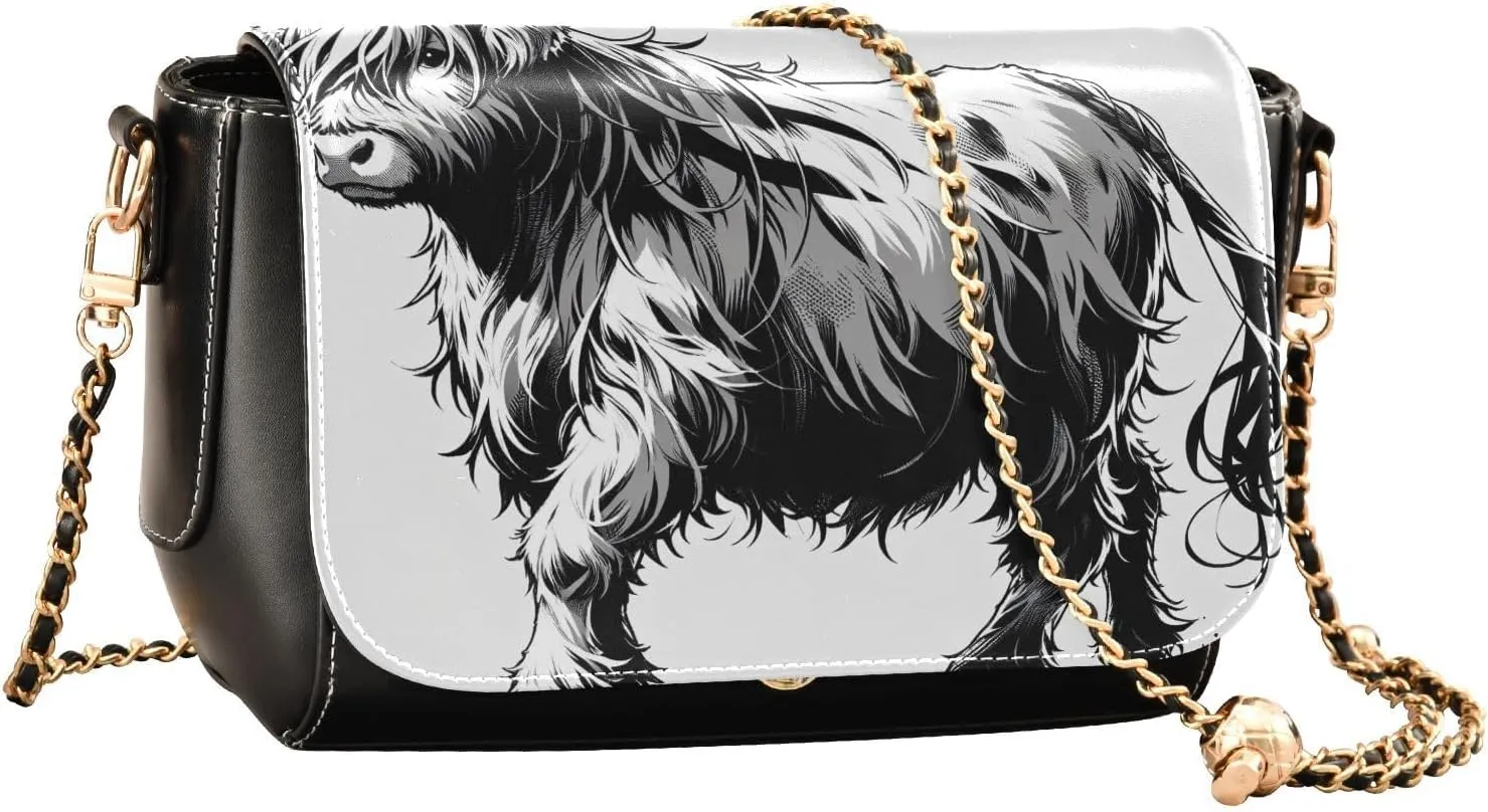 Crossbody Bags for Women Trendy Women's Black Shoulder Bag Small PU Leather Flap Cross Body Bag Handbags