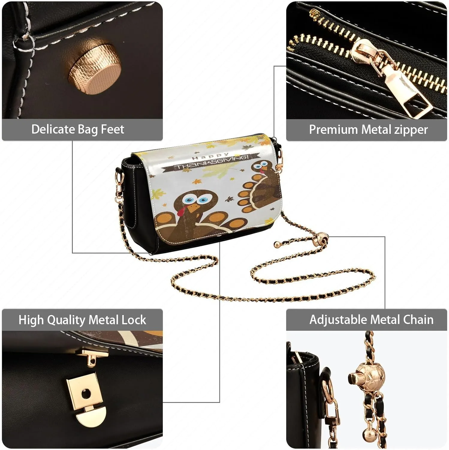 Crossbody Bags for Women Trendy Women's Black Shoulder Bag Small PU Leather Flap Cross Body Bag Handbags