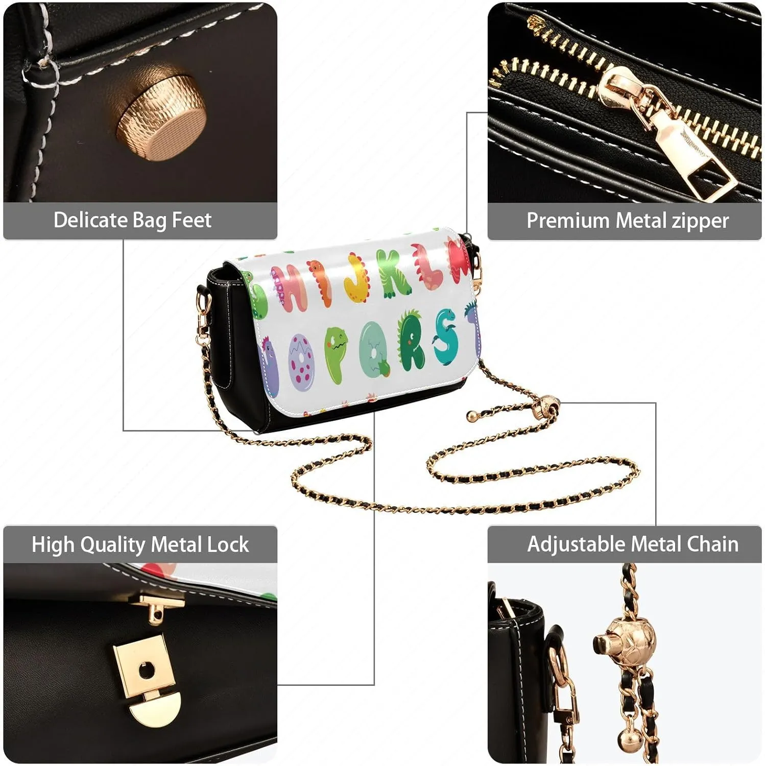 Crossbody Bags for Women Trendy Women's Black Shoulder Bag Small PU Leather Flap Cross Body Bag Handbags