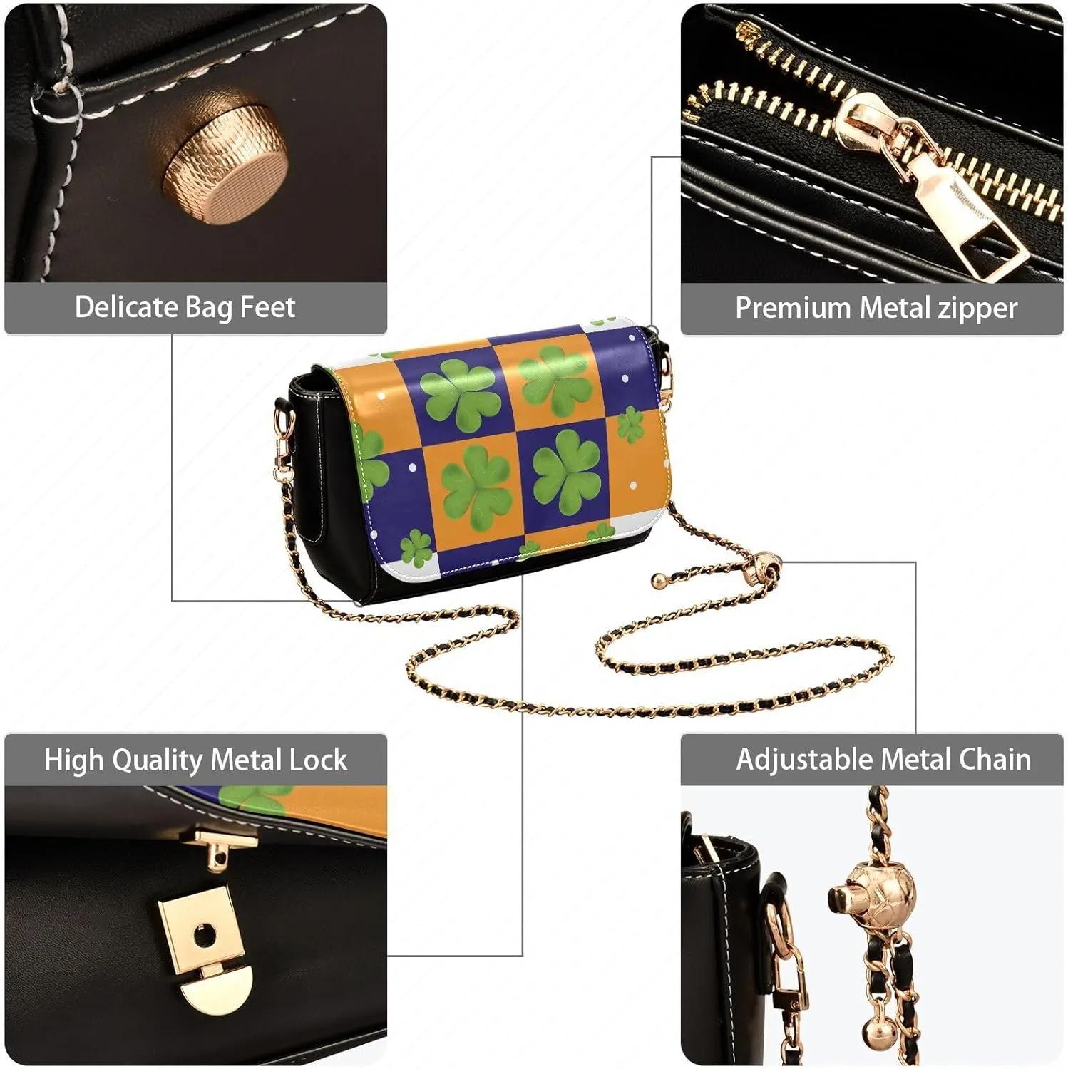 Crossbody Bags for Women Trendy Women's Black Shoulder Bag Small PU Leather Flap Cross Body Bag Handbags