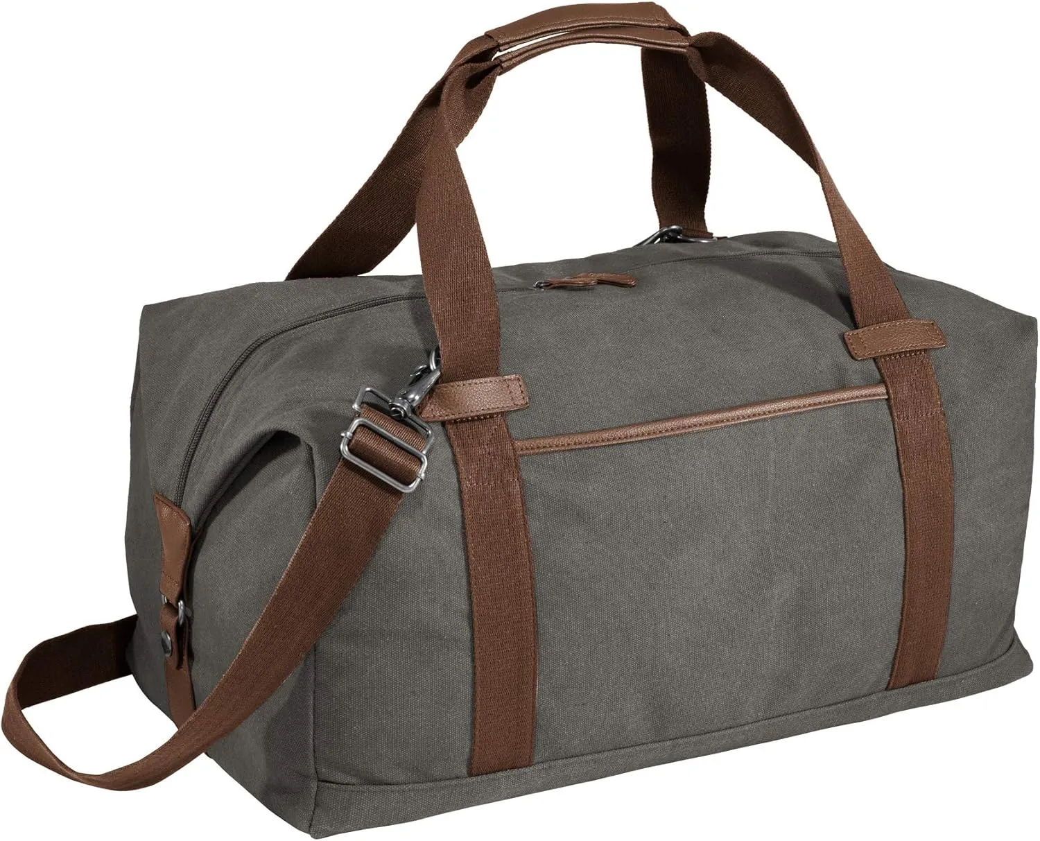 Custom Canvas Duffel Bag for Men Women - Add Your Name - Personalized Weekender Bag for Gym, Overnight, Travel